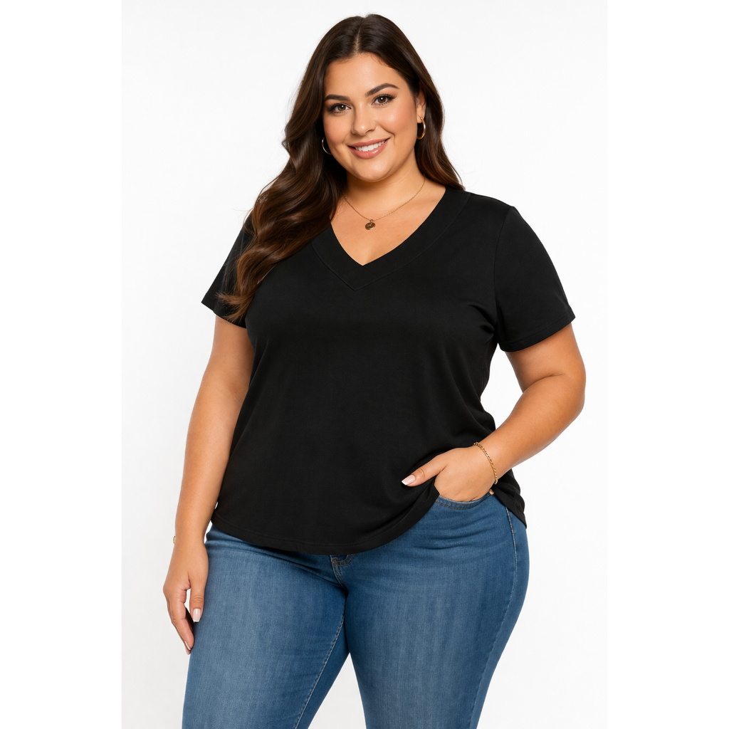 Blusa Feminina T-Shirt Plus Size Curve Podrinha Unico