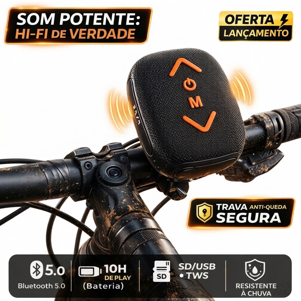 [ONEX]Caixa de som Bluetooth, adequada para bicicleta e moto, com funções de à prova d’água, TWS e cartão