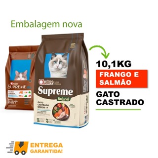 Ração Quatree Supreme Gato Castrado Sênior +7 salmao frango 10,1kg em Oferta na Shopee