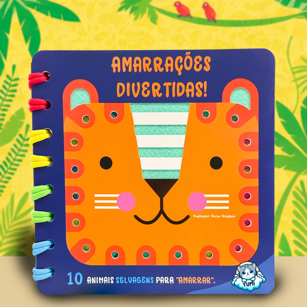Livro Infantil Educativo Montessori - Brinquedo Sensorial Educativo Para Bebês e Crianças Amarrações