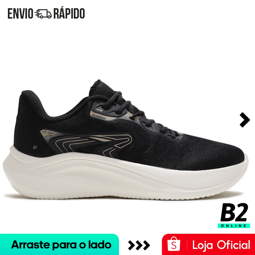 Tênis Rainha Blare II Masculino Preto/Bege Original com Nota Fiscal e Garantia