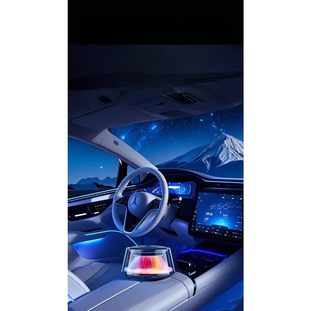 Ambientador Veicular Luz Personalizada Bateria 950mAh Recarregável Difusor Automotivo