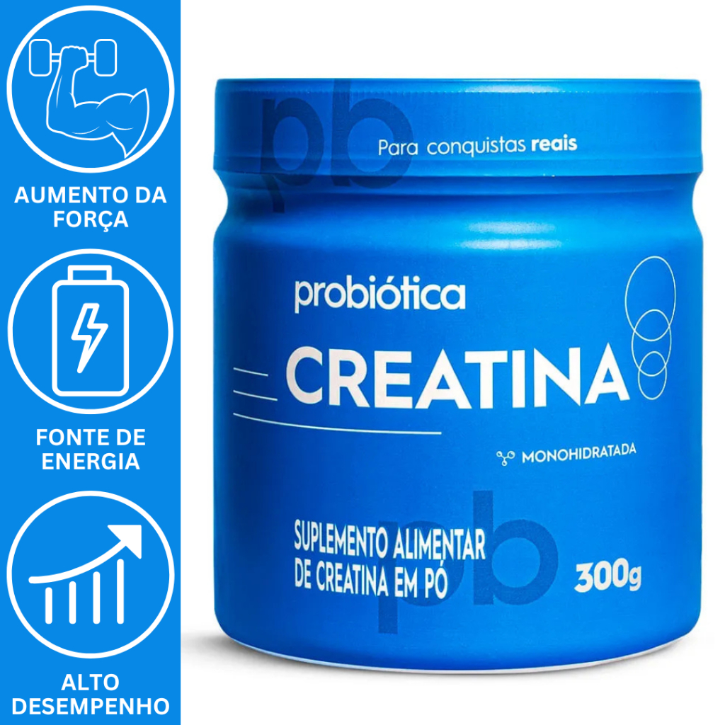 CREATINA 100% PURA MONOHIDRATADA 300G - SUPLEMENTO ALIMENTAR EM PÓ