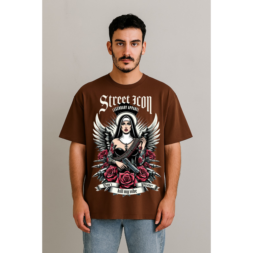 Camiseta Oversized Estampada Algodao Unissex Over Streetwear Camiseta Algodão Premium