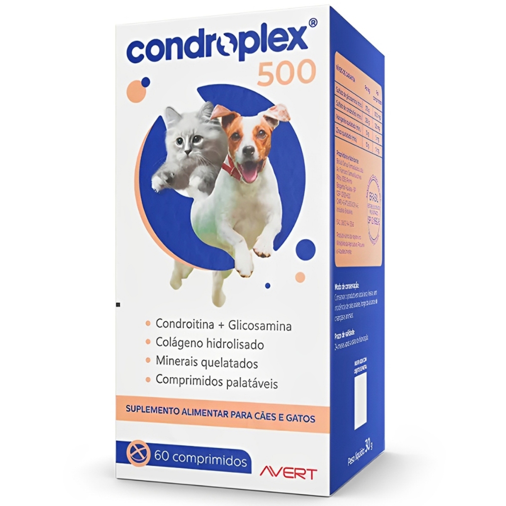 Condroplex 500 para Cães 60 Cápsulas Suplemento Articular em Oferta na Shopee