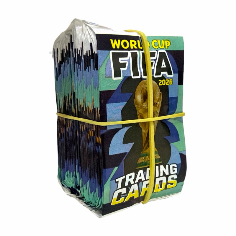 Kit 200 Cards Copa do Mundo Fifa 2026 50 Pacotinhos Fechados Para Bater Bafo Trocar Cartas Futebol