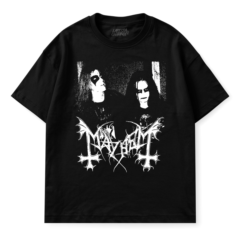 Camiseta Estampada Mayhem Banda Metal Black Metal Heavy Metal Metal Extremo Underground