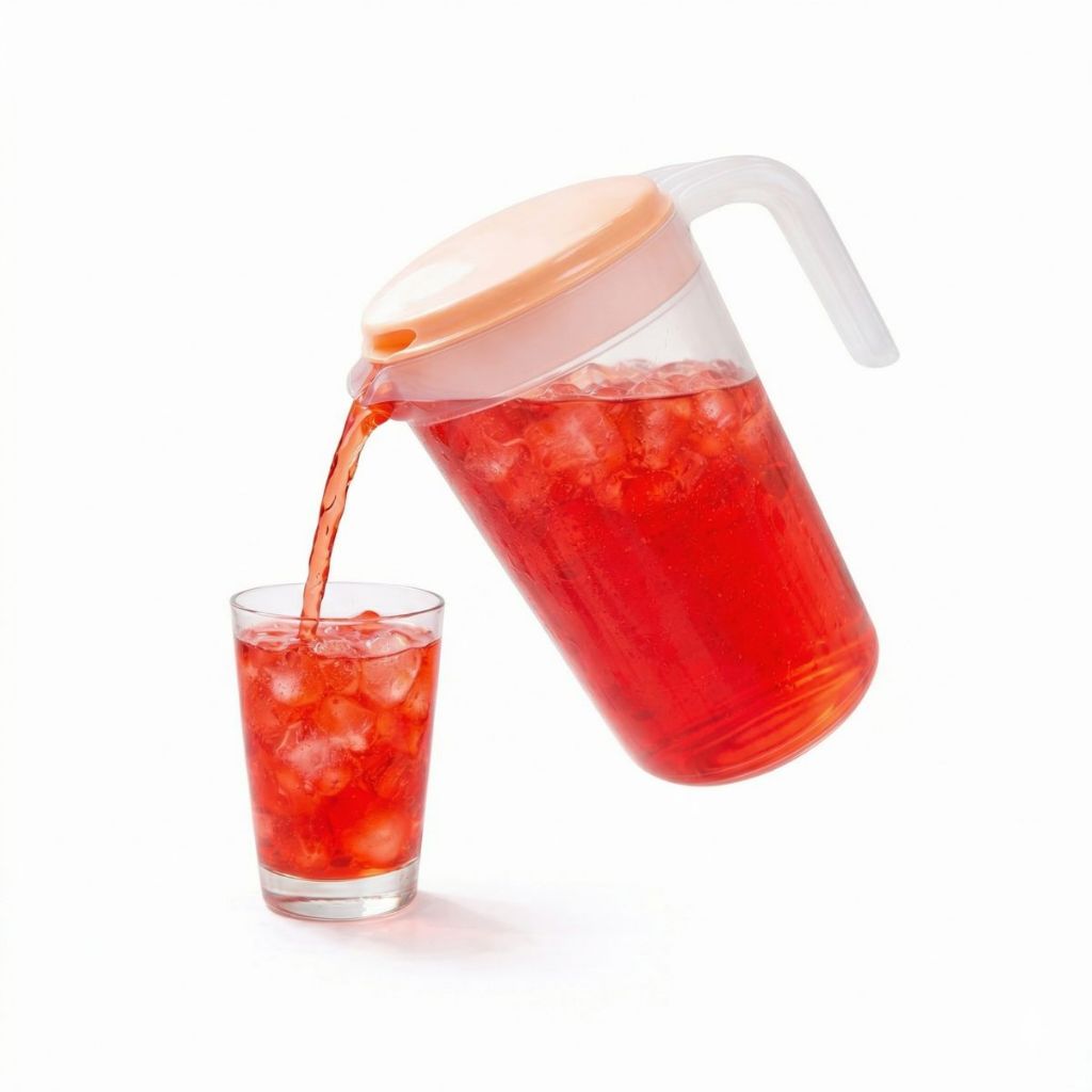 Jarra de Suco Refresco Agua Poncheira de Plástica com tampa de 3,5 Litros Suqueira com Tampa