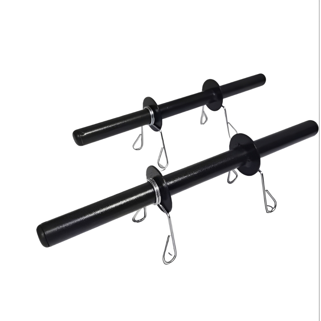 Par Barra Oca 40cm Com Presilhas Para Academia Musculação Halter Treino Bicipes Ombro e Peito Exercício Fitness