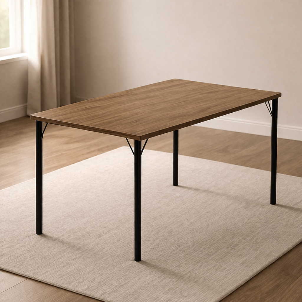 Mesa de Jantar Retangular 1,2m 1586 Carraro Freijó/Preto