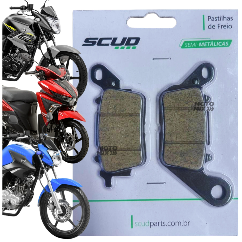 Pastilha Freio Dianteira Cg 160 Start Cargo 2025 Ybr 150 Factor Ys 150 Fazer 2016 A 2021 Neo 125 Usb 2019 a 2024