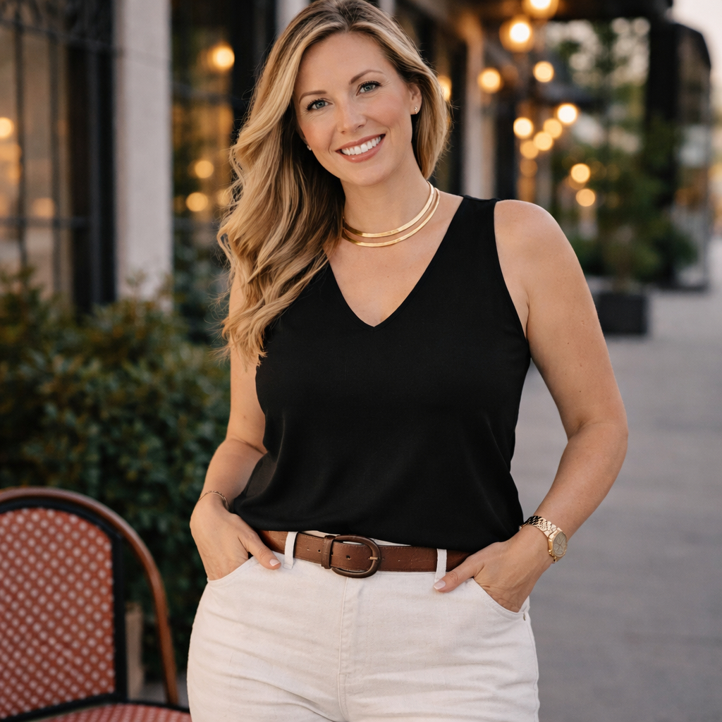 Blusa feminina social regata alça larga grossa em Oferta na Shopee