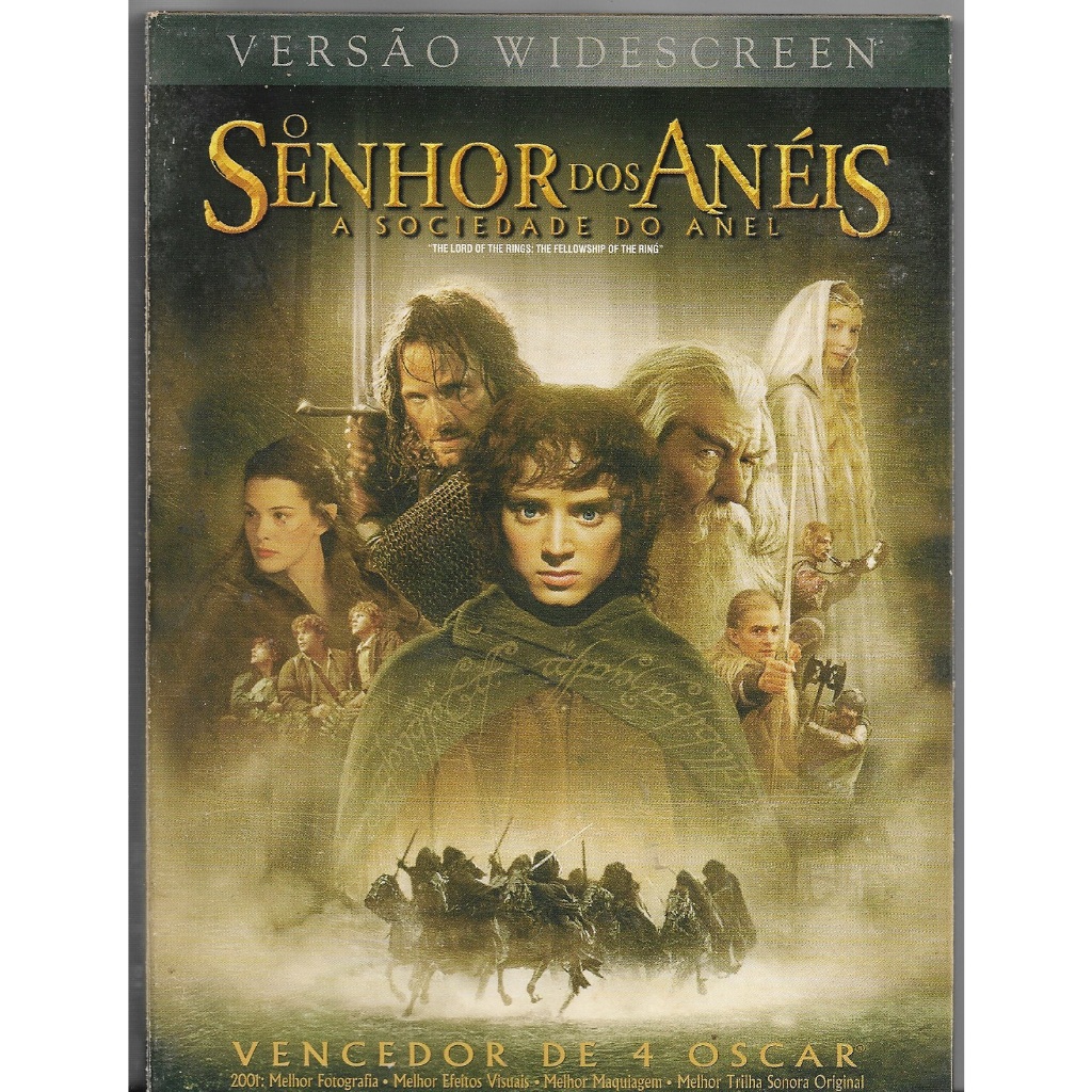 DVD Duplo Filme | O Senhor dos Anéis - A Sociedade do Anel | Fantasia Medieval | 2001  Original
