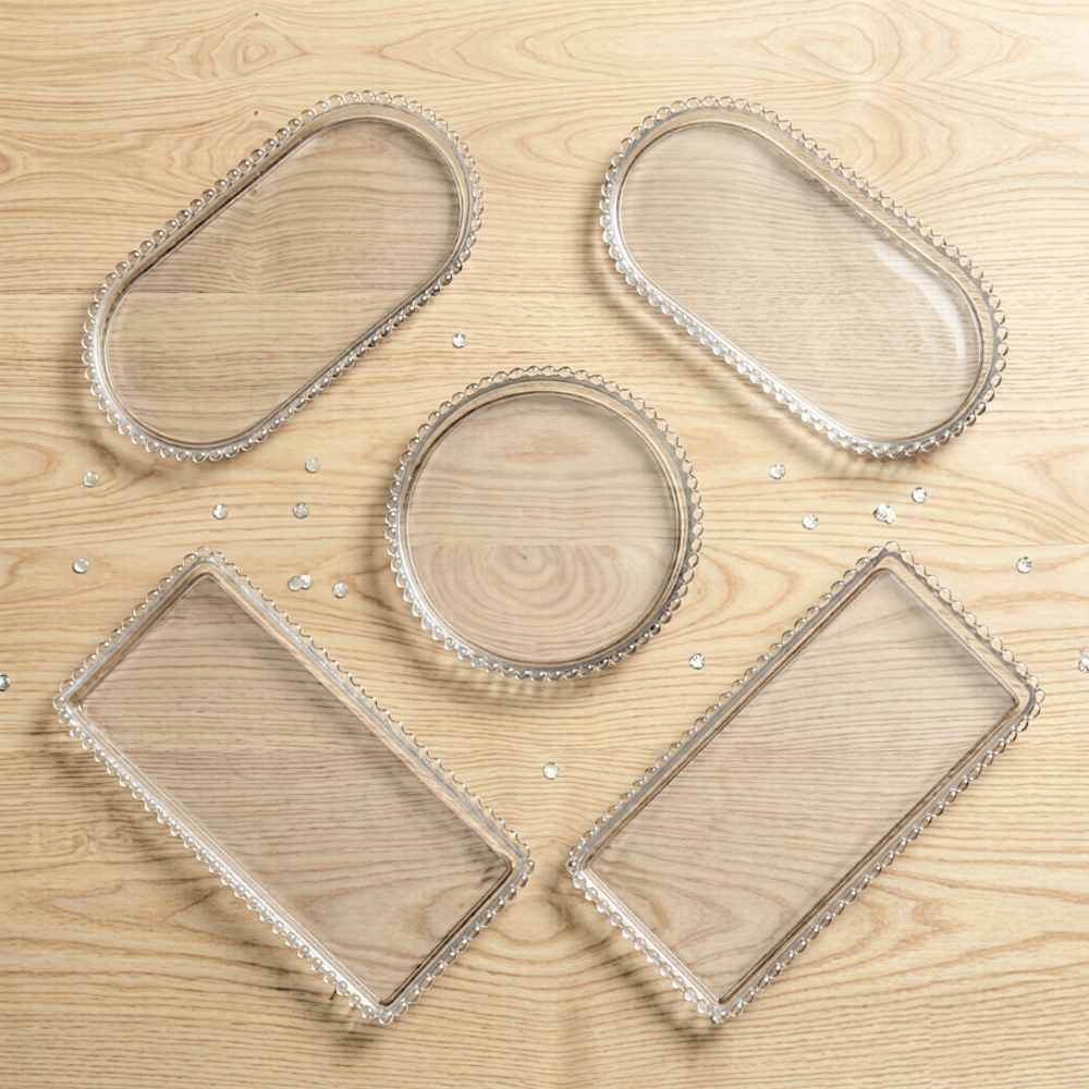 Kit1 Bandeja Decorativa Para Festa Com 05 Peças Variadas