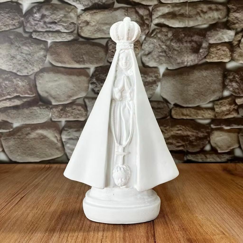 Molde de Silicone com Capa de Gesso Nossa Senhora Aparecida Manto Liso 22,5cm