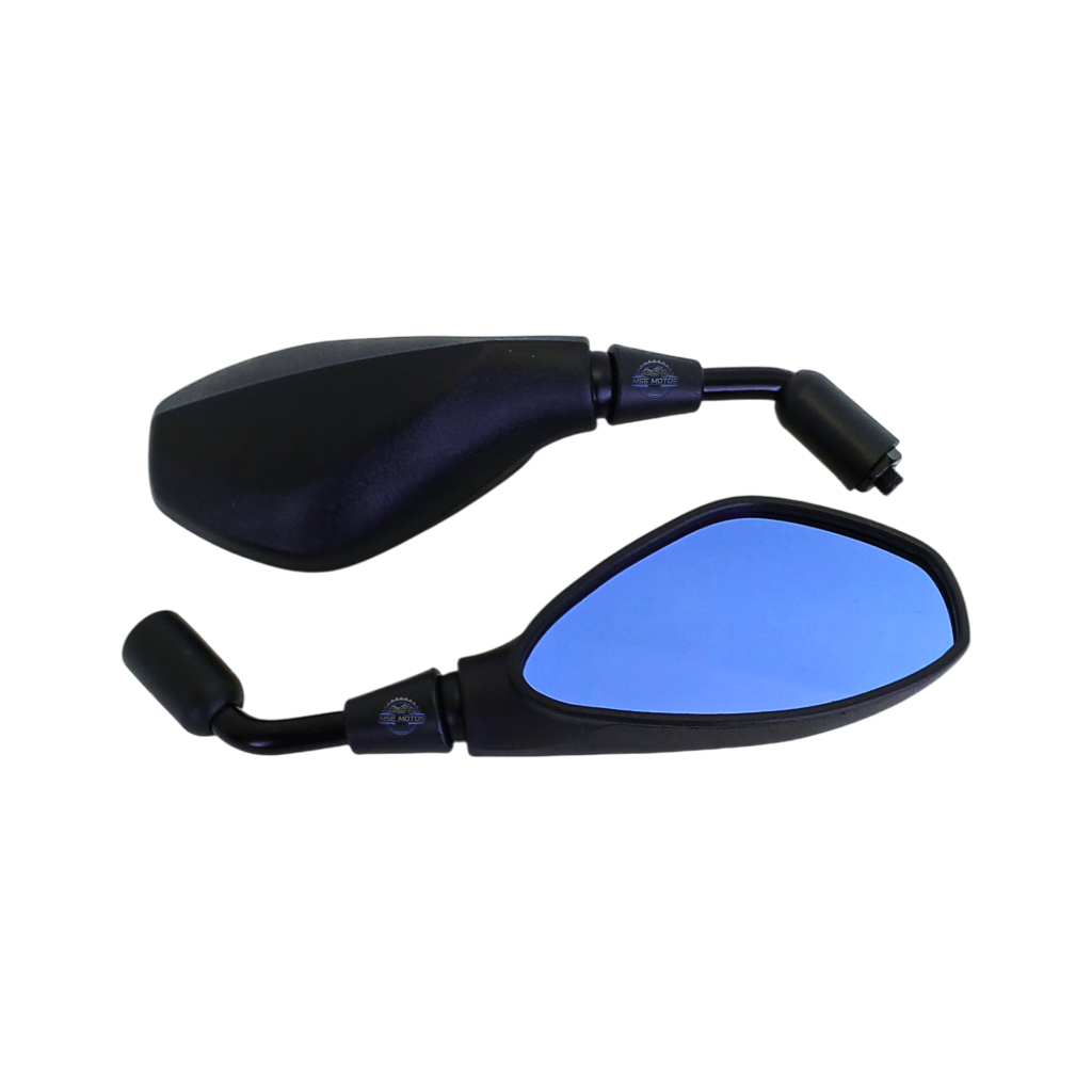 PAR DE RETROVISOR BMW FIXO HASTE CURTA ROSCA HONDA TITAN FAN XRE CB300 COM LENTE AZUL