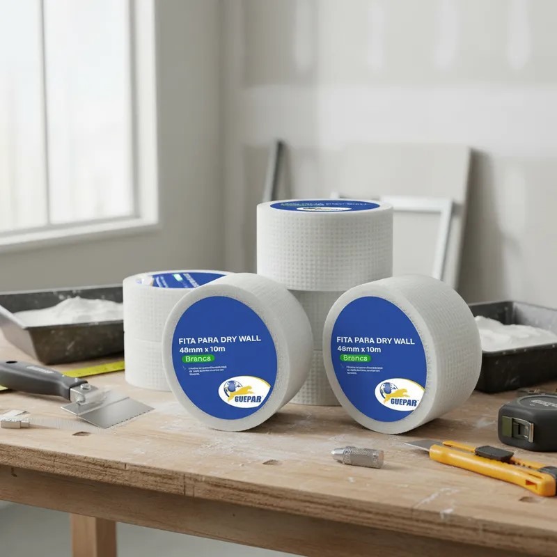 Fita Telada Adesiva Trançada Para Drywall Gesso Junta Trincas Isopor 10 M X 48MM