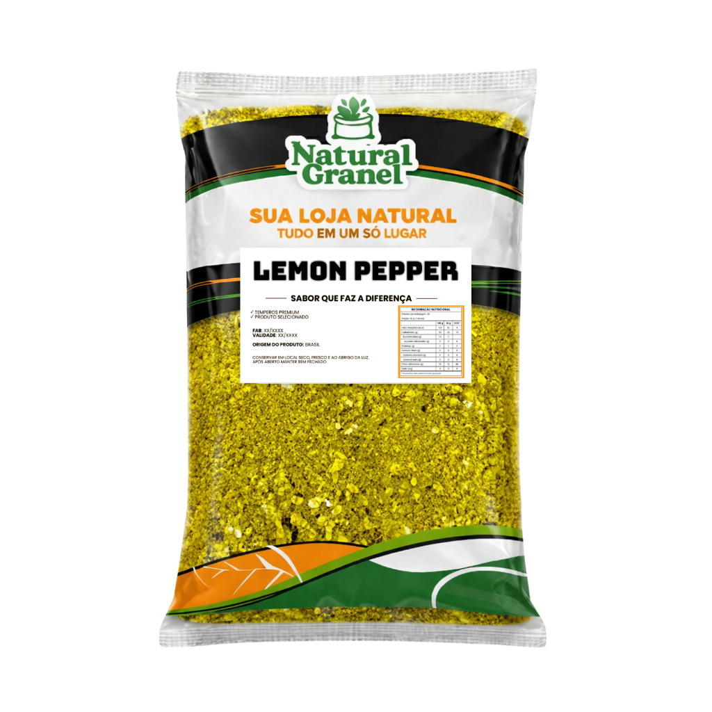 Tempero Lemon Pepper 1kg 500g Condimento Natural Premium Alta Qualidade