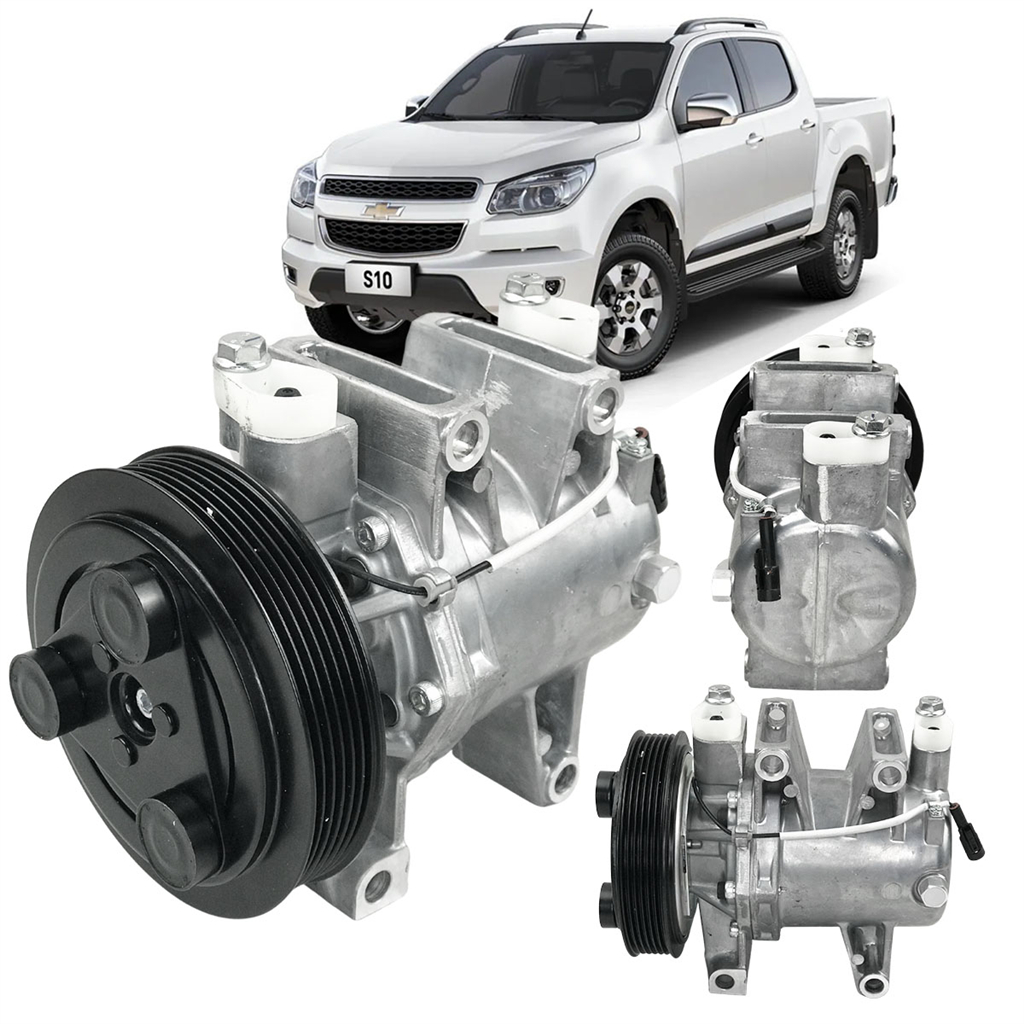 Compressor Ar Condicionado Calsonic 6pk 12v Gm S10 Flex 2013 Em Diante - 600.388