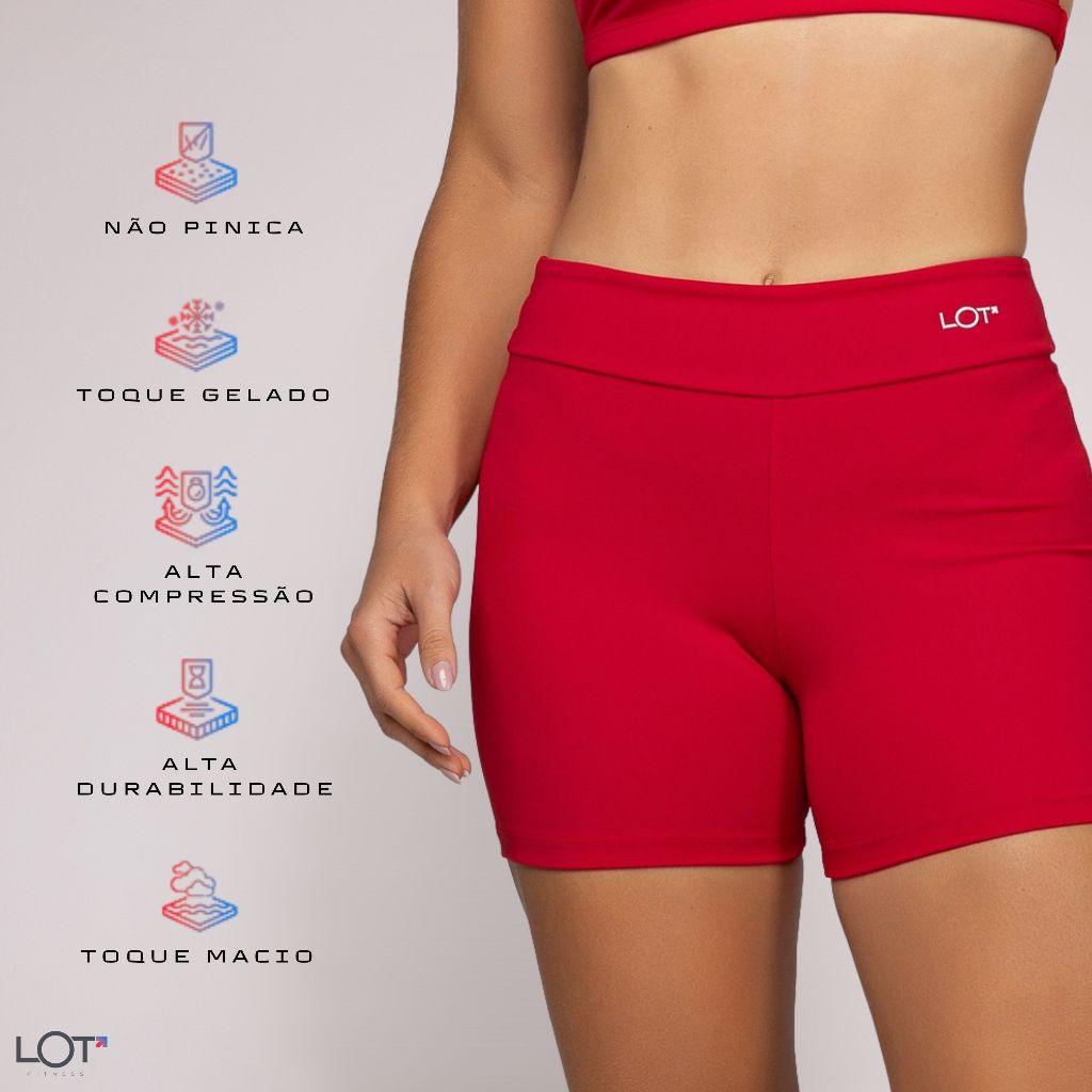 Short Poliamida Academia Feminino Empina Bumbum Fitness Musculação Treino Corrid