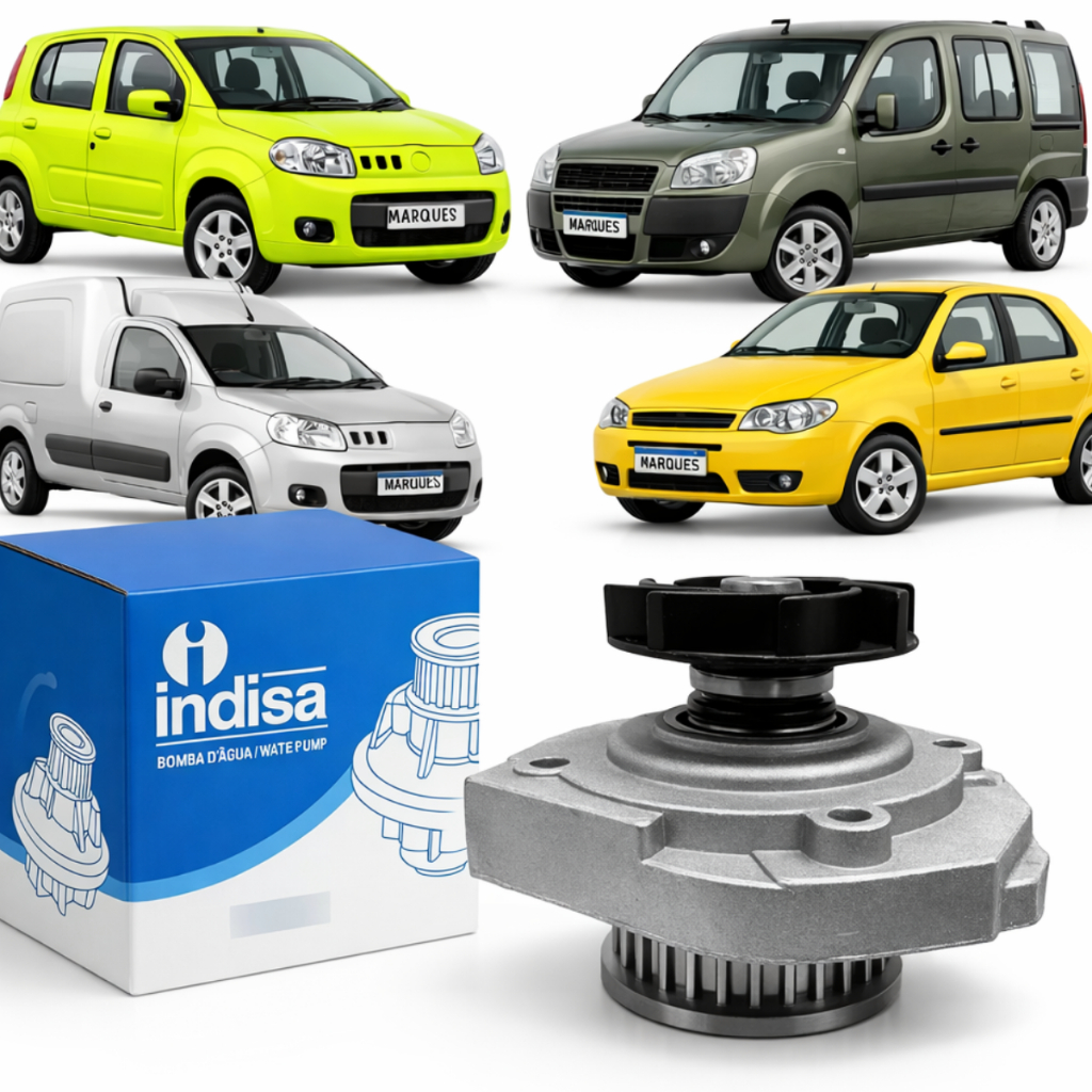 Bomba Água Indisa Para Motor Fiat Fire 1.0 1.3 1.4 8v E 16v