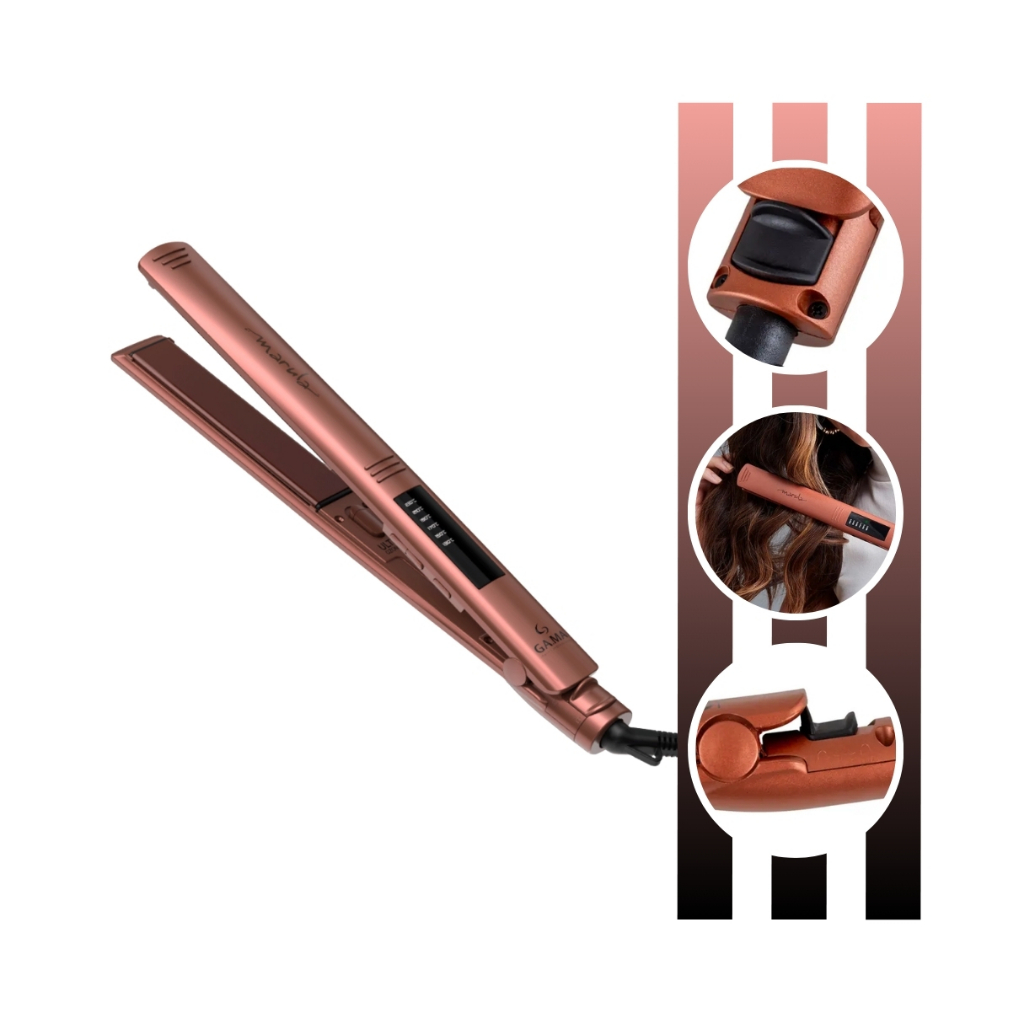 Prancha Alisadora Elegance Led Bivolt Potência de 47w 230 °C Marula Gama Italy em Oferta na Shopee