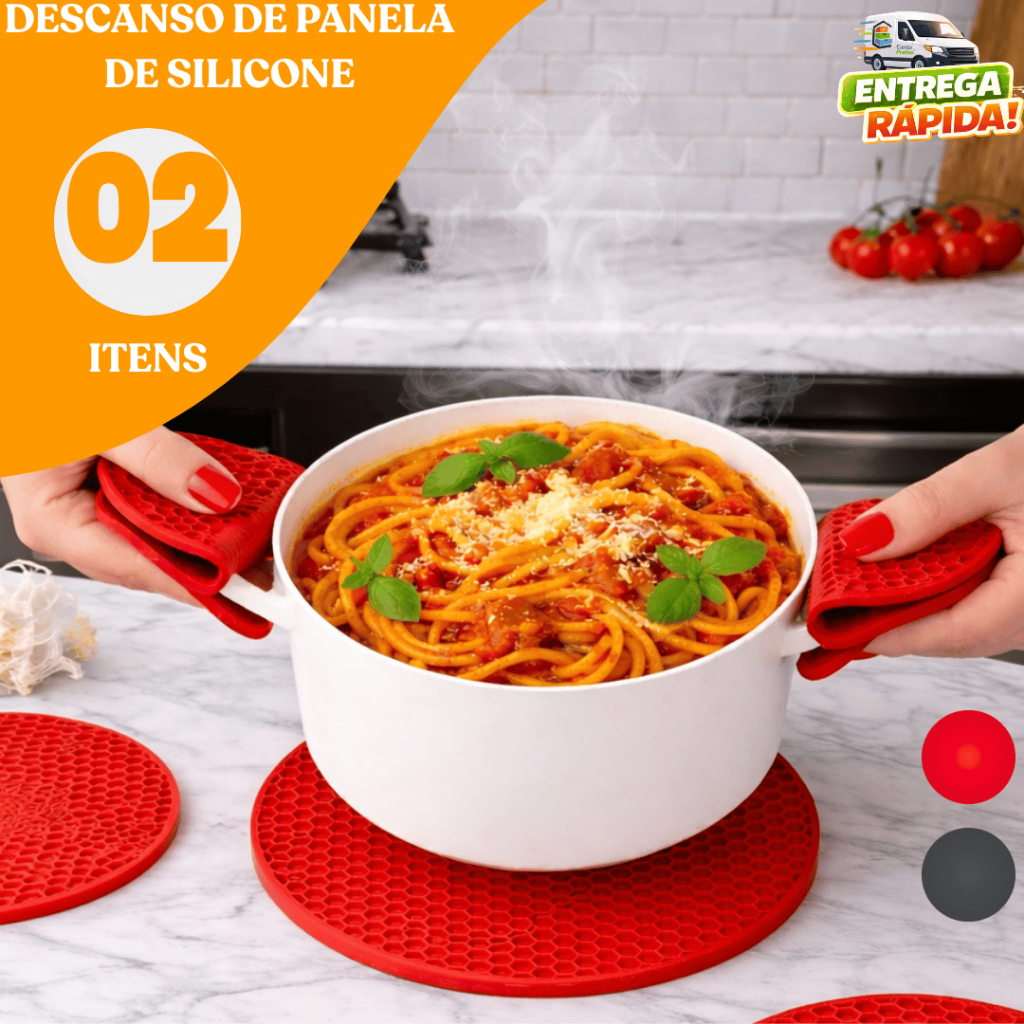 Kit 02/03/05 Descanso de Panela Silicone Cozinha Panela Quente Cozinha Resistente Restaurante em Oferta na Shopee