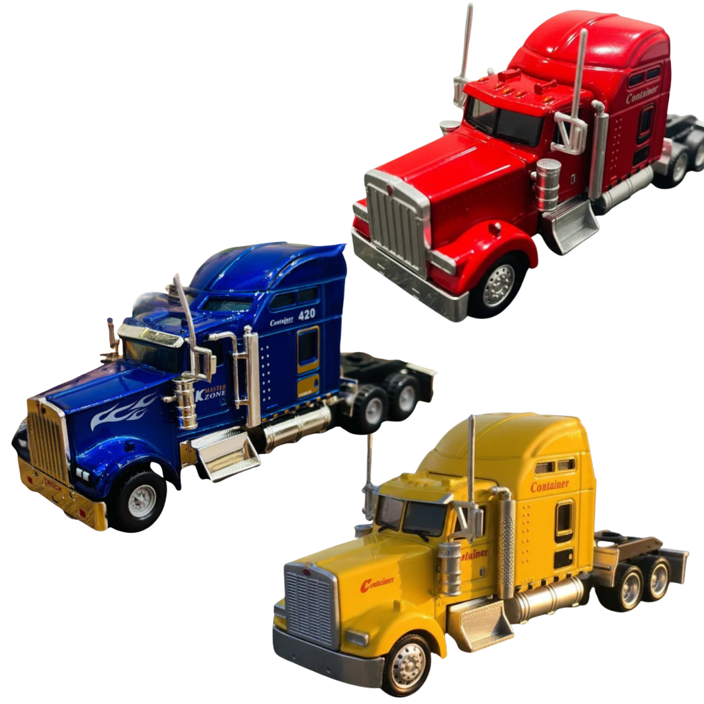 Kit com 2 ou 3 Leve Mais pague Menos Miniatura Caminhão metal Kenworth carreta scania transformers presente.