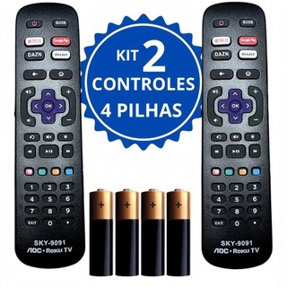 Controle Remoto Compatível com Televisão Roku AOC Smart TV Philco e Semp | Envio Imediato