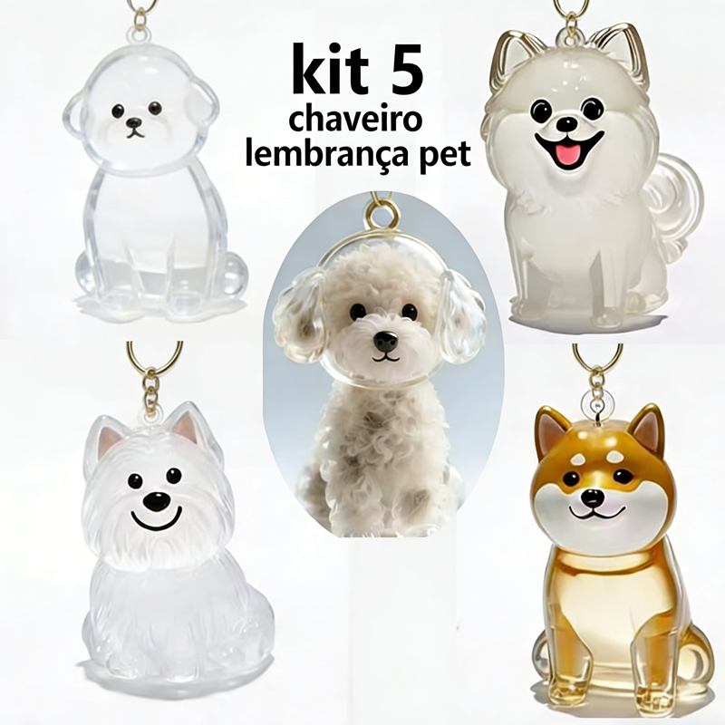 Memória Pet Chaveiros de Pelo de Cachorro, Criativo, Armazena Pelos, Presente para Amantes de Animai em Oferta na Shopee