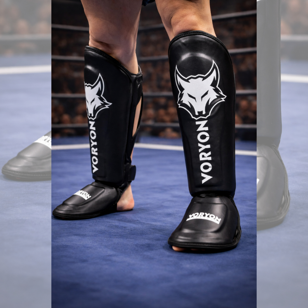 Caneleira Muay Thai kickboxing Protetor de canela Profissional  - Voryon Sports
