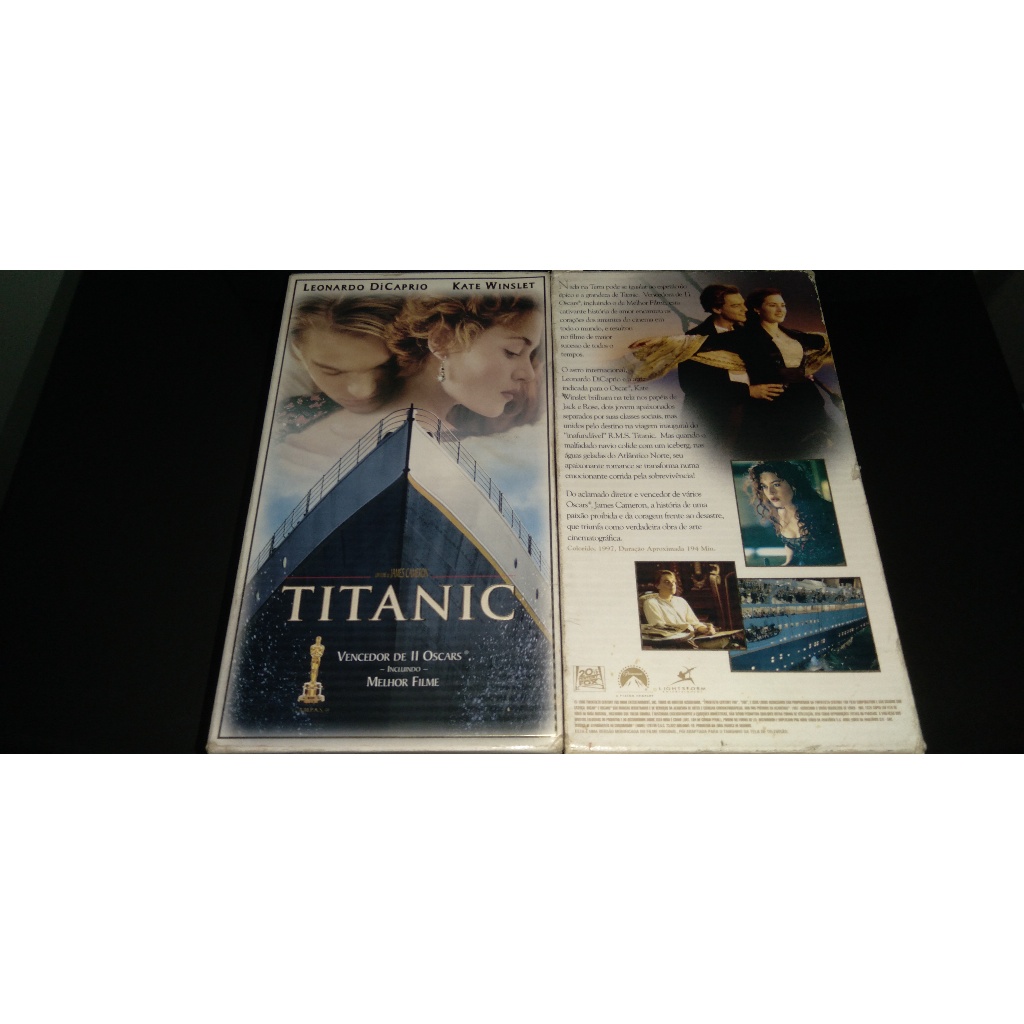 Box Oficial 1998 Fita VHS Dupla Filme Titanic Edição Legendada