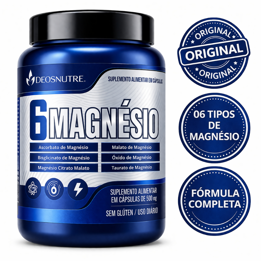 6 Tipos Magnesio Ascorbato Bisglicinato Citrato Malato Óxido Taurato - SUPLEMENTO 100 % ORIGINAL