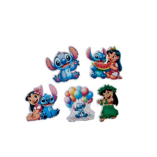 Pacote com 60 apliques / Recortes - Festa Lilo e Stitch - Decoração - Recorte de papel
