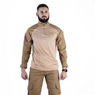 Camisa Combat Shirt Masculina Ripstop Militar Caqui Coyote Uv50+