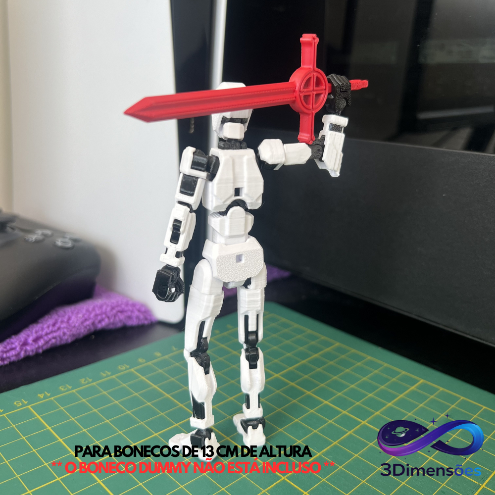 Detalhes do Arma Épica - Espada Sangue de Demônio para Dummy 13 Acessório Brinquedo Colecionável - 13cm 100%
