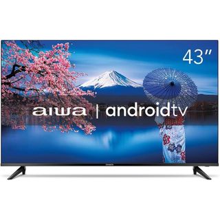 Smart TV AIWA 43” Android Full HD Borda Ultrafina HDR10 Dolby Áudio AWS-TV-43-BL-02-A