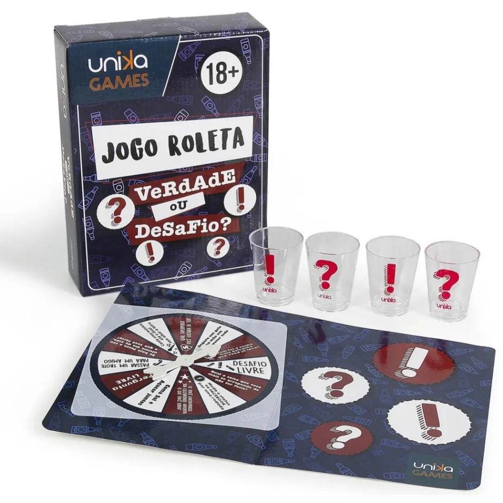 Jogo Verdade ou Desafio Roleta Dados Drink Shot Bebida Adulto +18