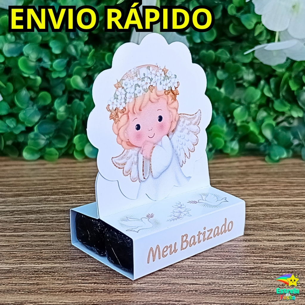 Porta bis duplo MEU BATIZADO MENINA LOIRA c/aplique kit festa decoração lembrancinha batismo S/ NOME