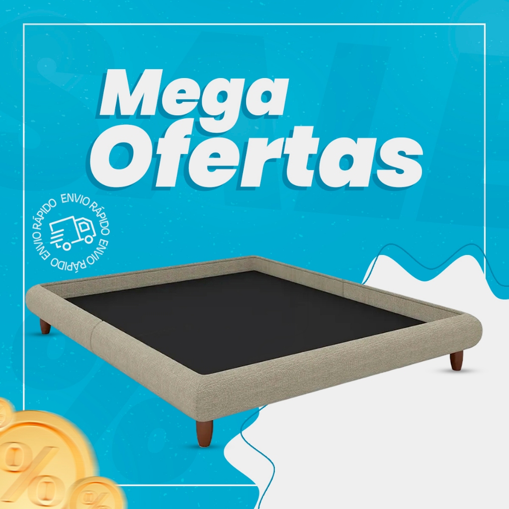 Cama King Base Box 193x203cm Pés Madeira Cold P02 Veludo Bege - Mpozenato
