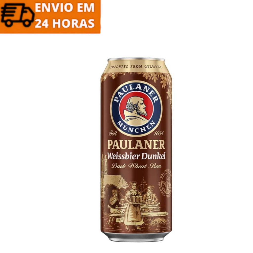 Cerveja Alemã Paulaner Weiss Dunkel Lata 500ML