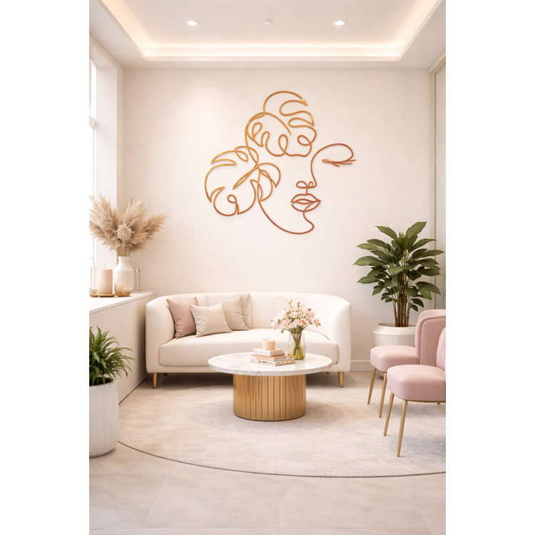 Quadro Decorativo Mulher Com Flor | EM MDF 3mm - acompanha dupla face
