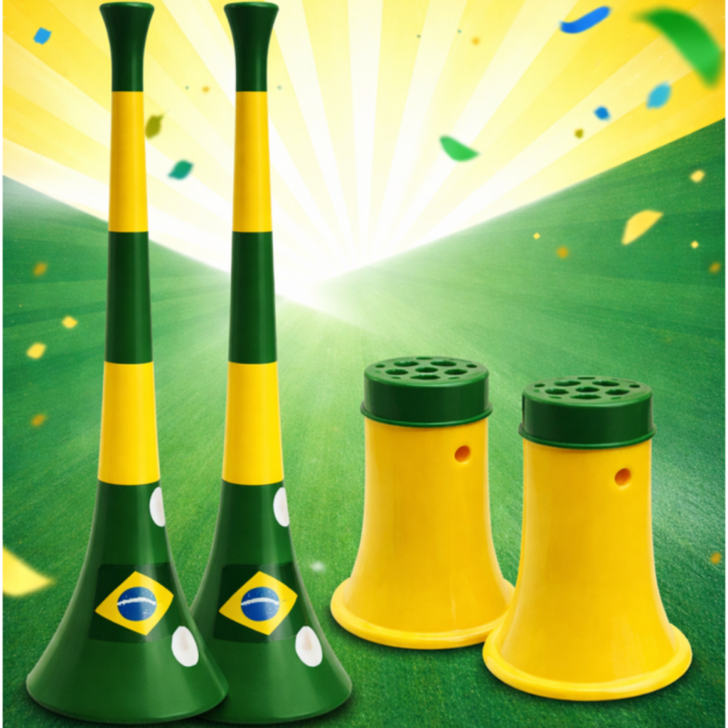 Kit 4 Corneta Vuvuzela Torcedor De Futebol Copa Do Mundo