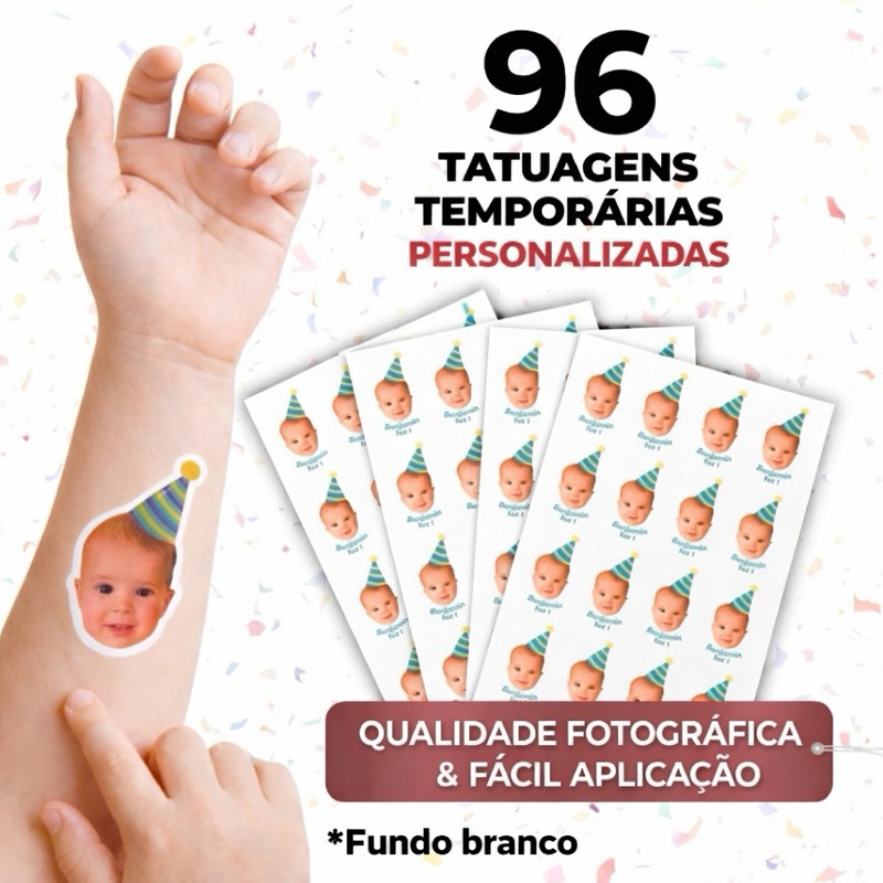 96 Tatuagem Temporaria Personalizada Aniversario Evento Lembrancinha Fundo Brancoo