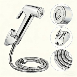 Ducha Higiênica Para Banheiro Completa Luxo Inox núcleo da válvula de cobre 1,2m Chuveirinho