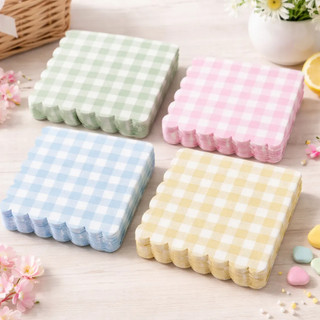 Kit 40 ou 80 Guardanapos de Papel Xadrez Candy 33x33 cm Festa Junina Piquenique Jardim Encantado