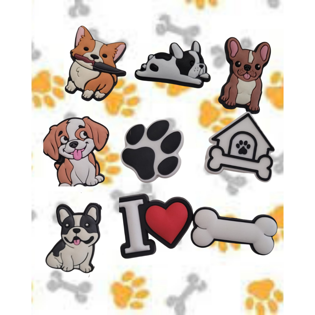 Pins/bottons Para Croc/Babuche Kit Com 6 Unid Cachorro