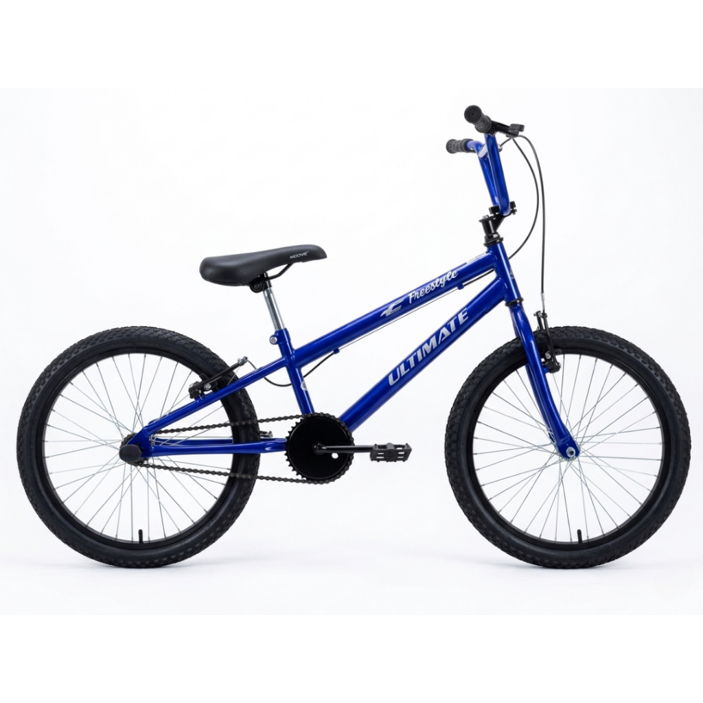 Bicicleta Aro 20 Cross Bmx FreeStyle Infantil Juvenil Freio V-brake Azul Ultimate