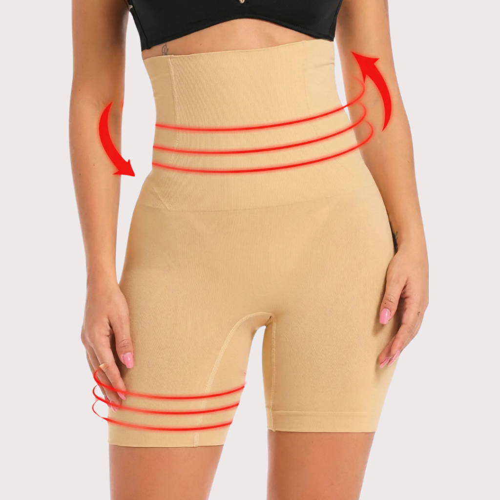 Cinta Short Modeladora Feminina Cintura Alta, Efeito Levanta Bumbum Empinado, Compressão tipo Bermuda, Reduz Medidas em Oferta na Shopee
