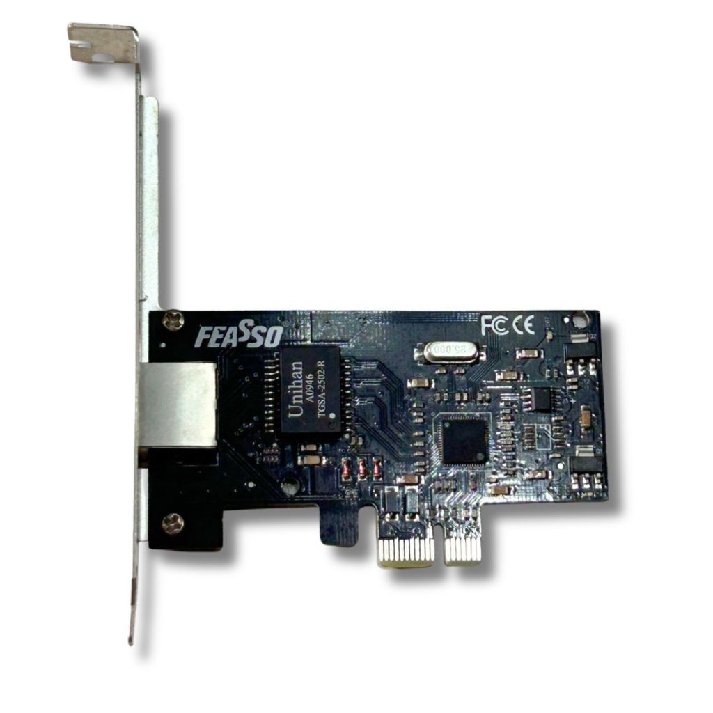 Placa de Rede PCI Express Gigabit 10/100/1000 Feasso JPR-02”
